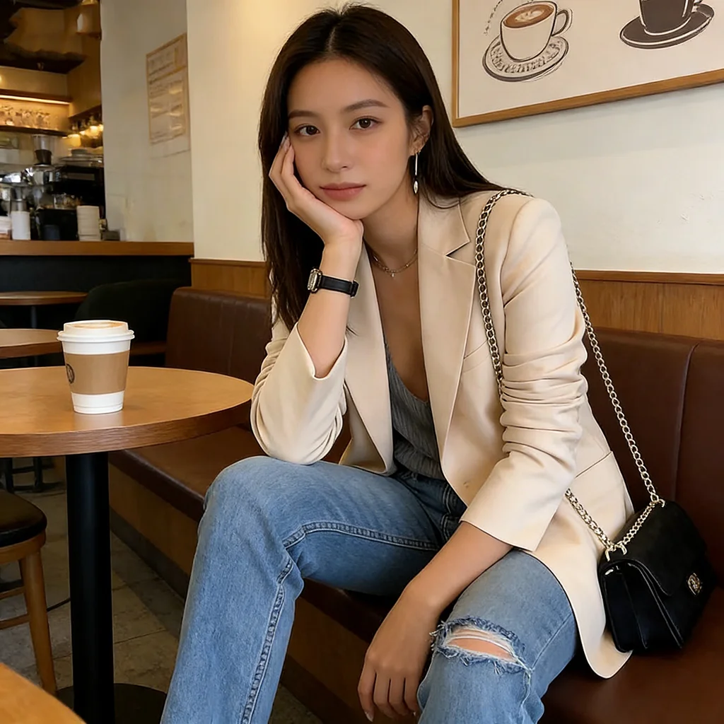 2026 Elegant jacket Women's Suit Single office Casual British Professional Women's Buttonless suit collar pocket simple coat top