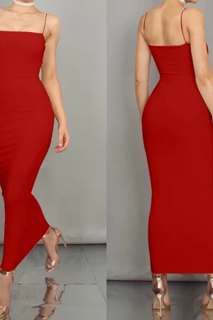 JZ461 New Summer Women's Dress Long Sling Dresses Club Sexy Suspender Dress