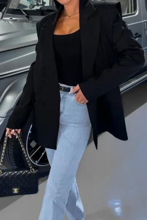 Women's Formal Blazers Coat Solid Lapel Two Button Suit Casual Long Sleeve Elegant Suits Pockets Office Work Coat